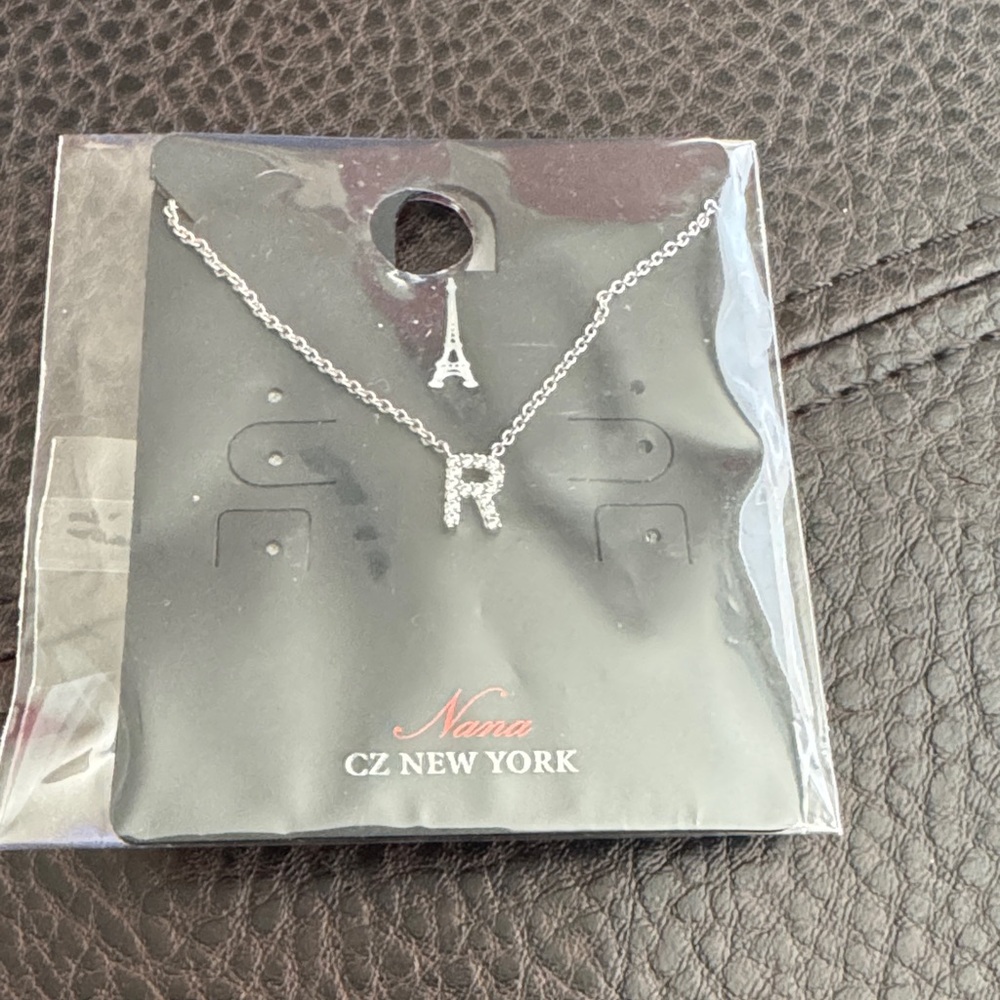 ‘R' Initial Necklace - Silver
